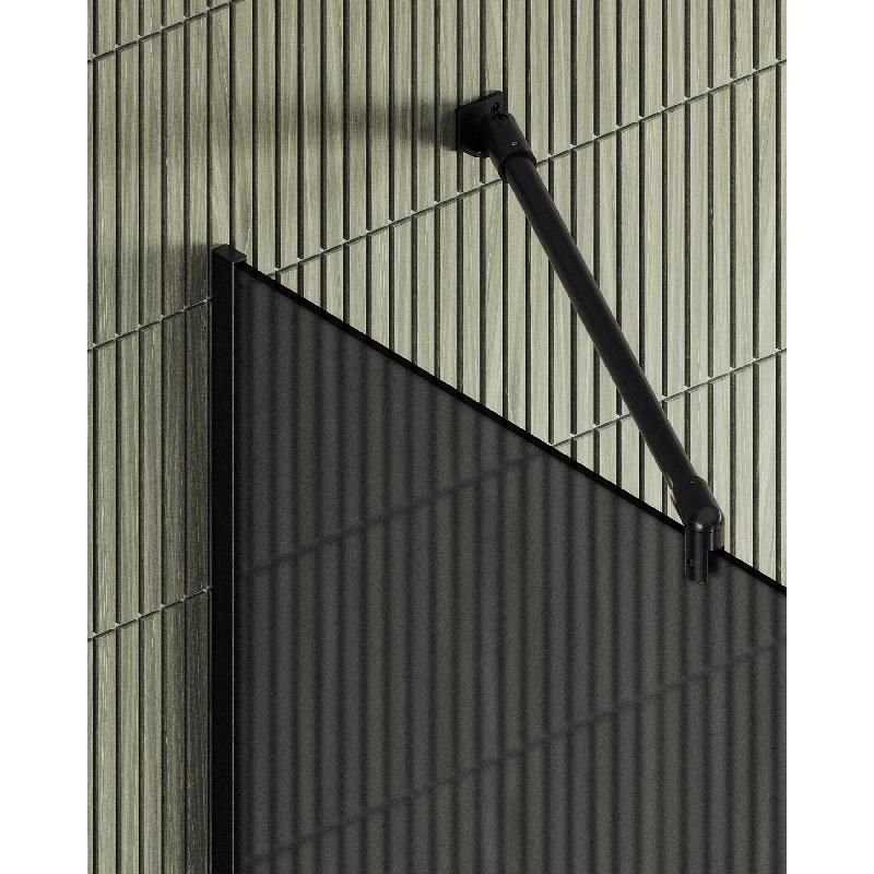 Душевая перегородка Maybahglass (Майбахгласс) в узком профиле 1950х1090 мм, Стекло 8 мм Графит матовый MGD-682-6у