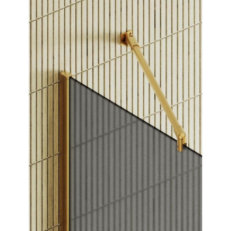 Душевая перегородка Maybahglass (Майбахгласс) в широком профиле 1950х1090 мм, Стекло 8 мм Графит матовый +Полотенцедержатель MGD-712-3ш