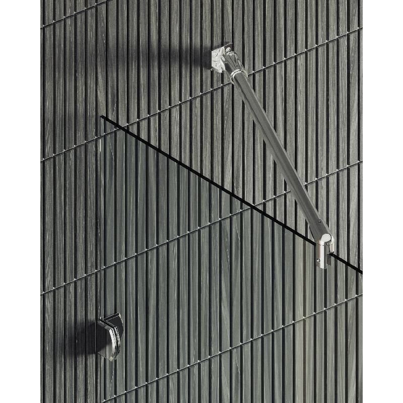 Душевая перегородка Maybahglass (Майбахгласс) коннектор стена-стекло 1950х790 мм, Стекло 8 мм Бесцветное MGD-259-4