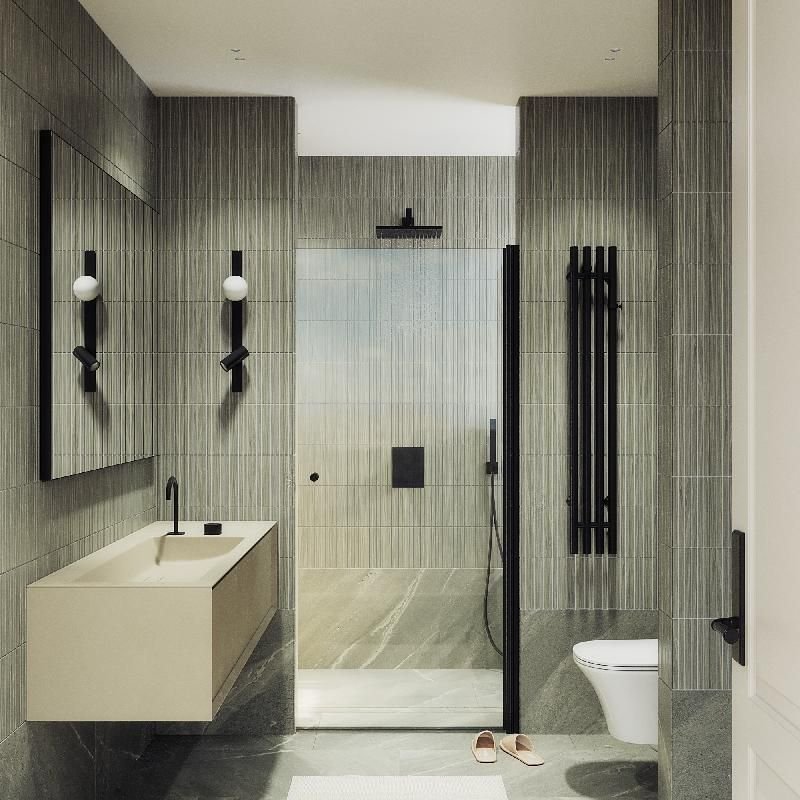 Душевая дверь Maybahglass (Майбахгласс) на монопетле 1980х800 мм, Стекло 6 мм Бесцветное MGD-803-6