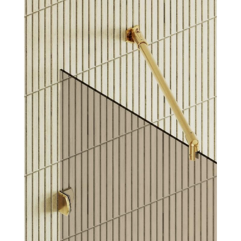 Душевая перегородка Maybahglass (Майбахгласс) коннектор стена-стекло 1950х790 мм, Стекло 8 мм Бронза MGD-262-3