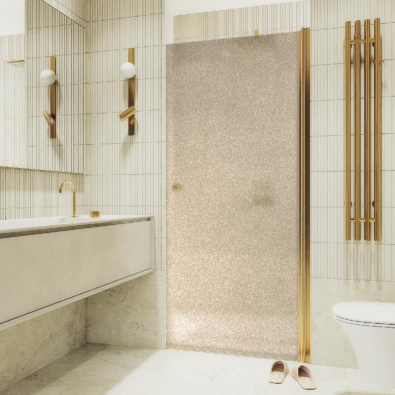 Душевая дверь Maybahglass (Майбахгласс) на монопетле 1980х800 мм, Стекло 6 мм Бронза матовая MGD-805-3