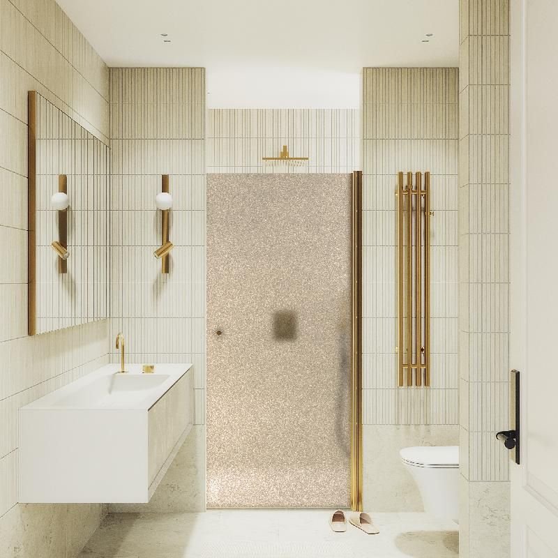 Душевая дверь Maybahglass (Майбахгласс) на монопетле 1980х800 мм, Стекло 6 мм Бронза матовая MGD-805-3