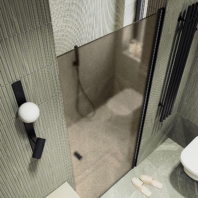 Душевая дверь Maybahglass (Майбахгласс) на монопетле 1980х800 мм, Стекло 6 мм Бронза матовая MGD-805-6