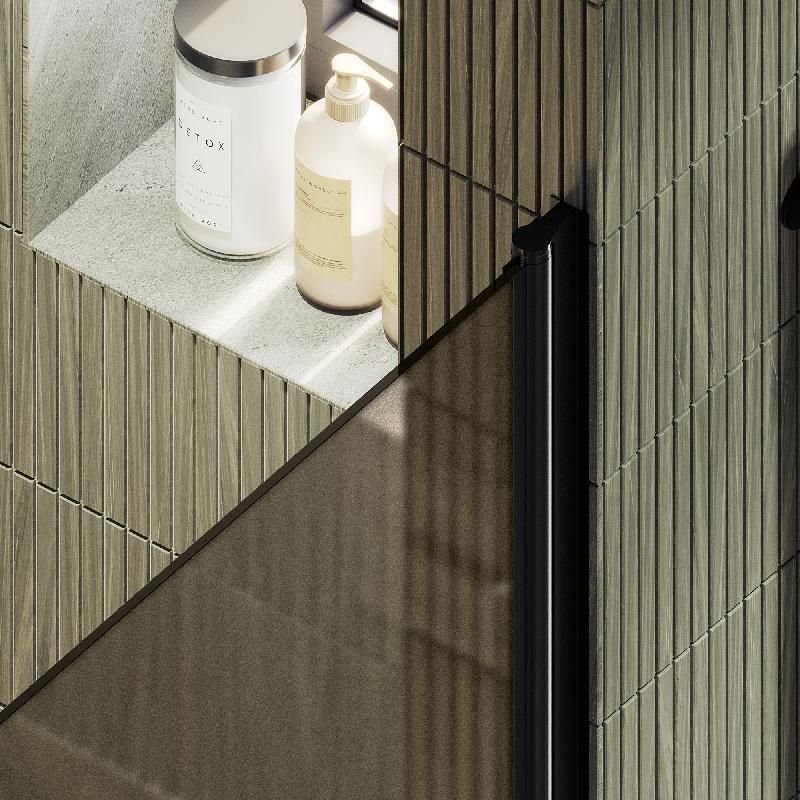 Душевая дверь Maybahglass (Майбахгласс) на монопетле 1980х800 мм, Стекло 6 мм Бронза матовая MGD-805-6