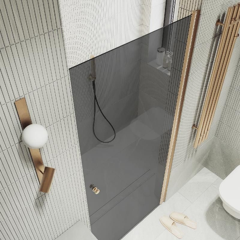 Душевая дверь Maybahglass (Майбахгласс) на монопетле 1980х800 мм, Стекло 6 мм Графит MGD-806-2