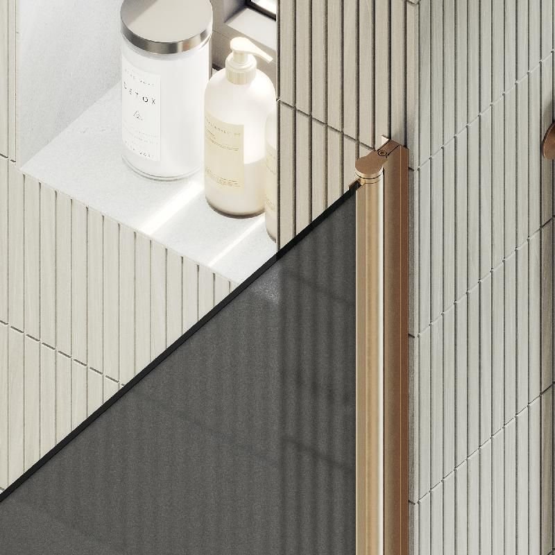 Душевая дверь Maybahglass (Майбахгласс) на монопетле 1980х800 мм, Стекло 6 мм Графит матовый MGD-807-2