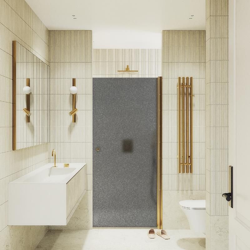 Душевая дверь Maybahglass (Майбахгласс) на монопетле 1980х800 мм, Стекло 6 мм Графит матовый MGD-807-3