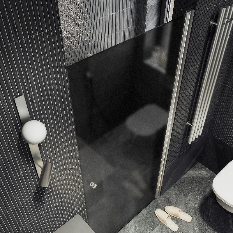 Душевая дверь Maybahglass (Майбахгласс) на монопетле 1980х800 мм, Стекло 6 мм Графит матовый MGD-807-5