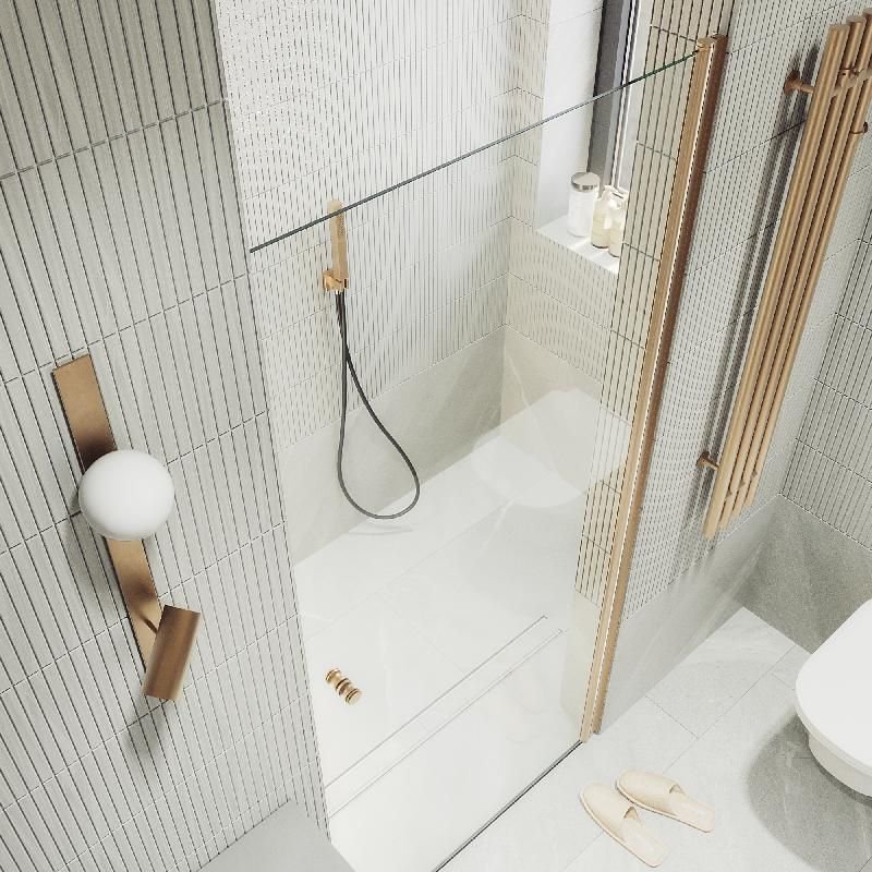 Душевая дверь Maybahglass (Майбахгласс) на монопетле 1980х900 мм, Стекло 6 мм Бесцветное MGD-809-2