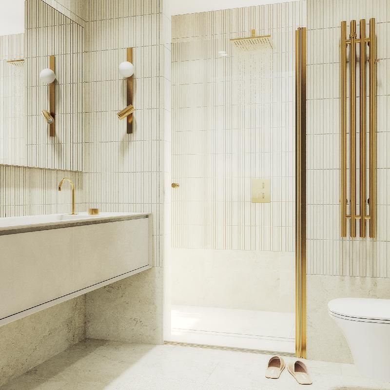 Душевая дверь Maybahglass (Майбахгласс) на монопетле 1980х900 мм, Стекло 6 мм Бесцветное MGD-809-3