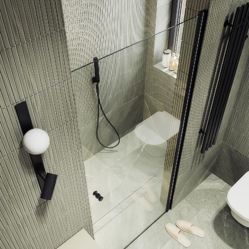 Душевая дверь Maybahglass (Майбахгласс) на монопетле 1980х900 мм, Стекло 6 мм Бесцветное MGD-809-6