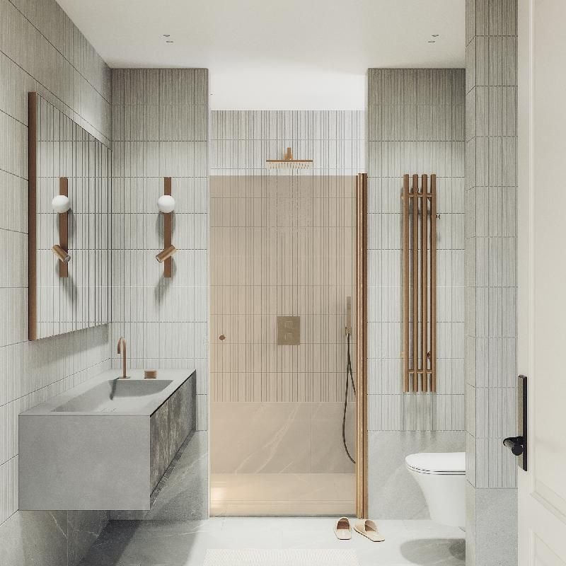 Душевая дверь Maybahglass (Майбахгласс) на монопетле 1980х900 мм, Стекло 6 мм Бронза MGD-810-2