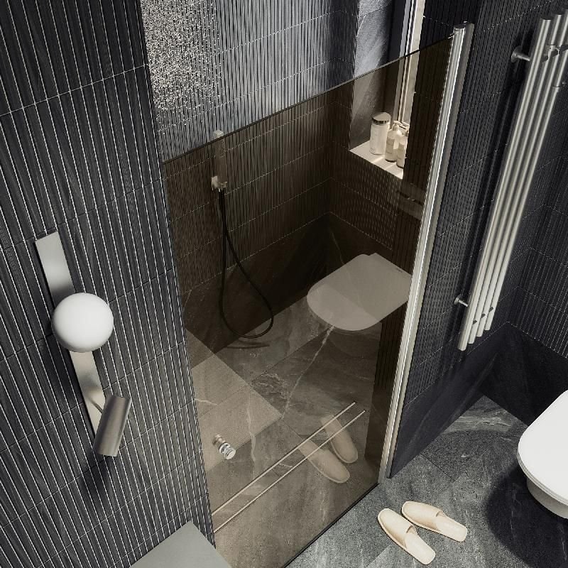 Душевая дверь Maybahglass (Майбахгласс) на монопетле 1980х900 мм, Стекло 6 мм Бронза MGD-810-5