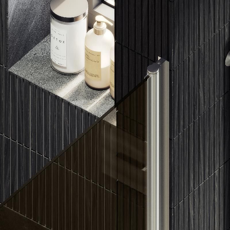 Душевая дверь Maybahglass (Майбахгласс) на монопетле 1980х900 мм, Стекло 6 мм Бронза MGD-810-5