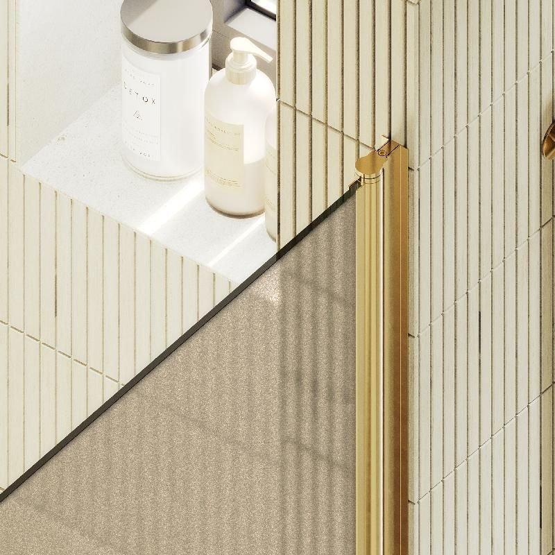 Душевая дверь Maybahglass (Майбахгласс) на монопетле 1980х900 мм, Стекло 6 мм Бронза матовая MGD-811-3