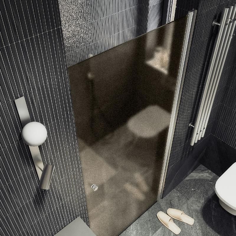 Душевая дверь Maybahglass (Майбахгласс) на монопетле 1980х900 мм, Стекло 6 мм Бронза матовая MGD-811-5