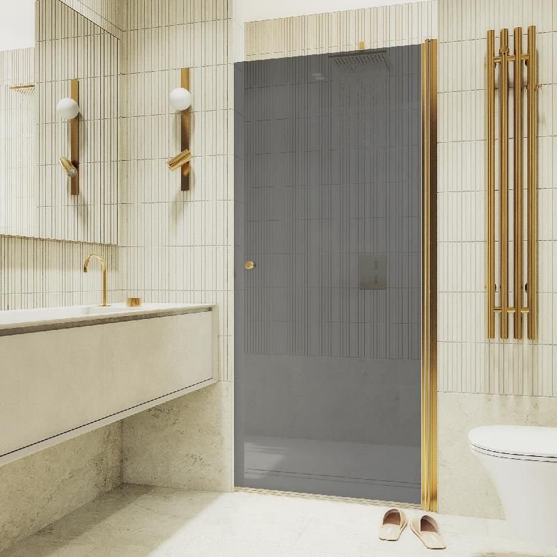 Душевая дверь Maybahglass (Майбахгласс) на монопетле 1980х900 мм, Стекло 6 мм Графит MGD-812-3