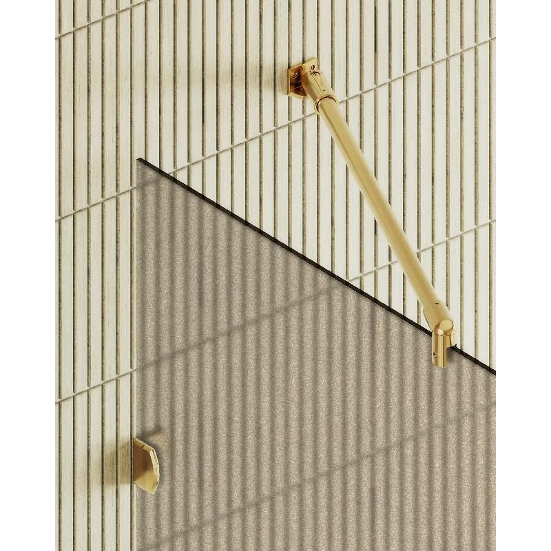 Душевая перегородка Maybahglass (Майбахгласс) коннектор стена-стекло 1950х790 мм, Стекло 8 мм Бронза матовая MGD-265-3