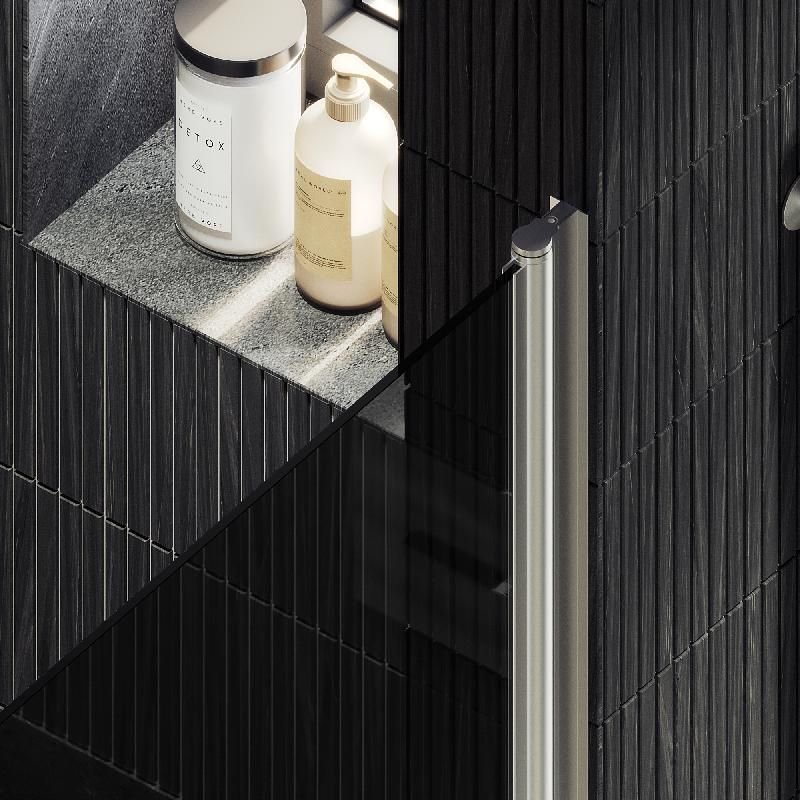 Душевая дверь Maybahglass (Майбахгласс) на монопетле 1980х900 мм, Стекло 6 мм Графит MGD-812-5