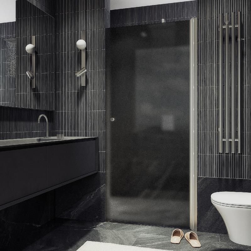 Душевая дверь Maybahglass (Майбахгласс) на монопетле 1980х900 мм, Стекло 6 мм Графит матовый MGD-813-5