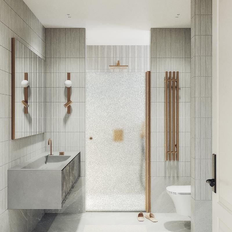 Душевая дверь Maybahglass (Майбахгласс) на монопетле 1980х900 мм, Стекло 6 мм Сатин MGD-814-2