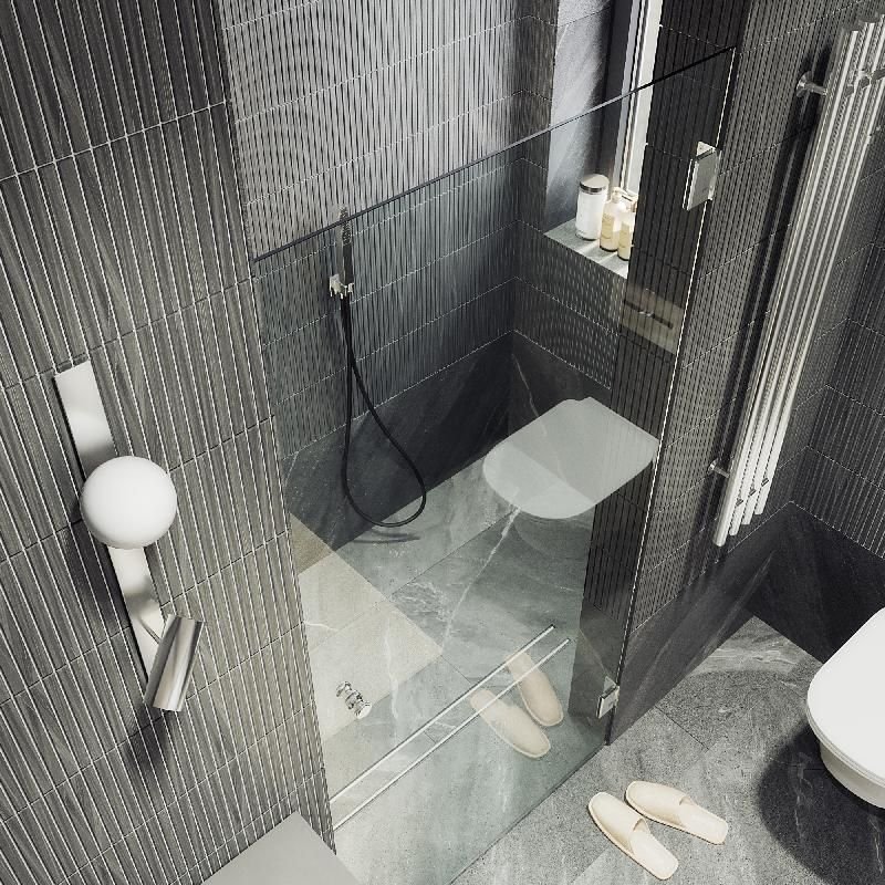 Душевая дверь Maybahglass (Майбахгласс) на петлях 1950х805 мм, Стекло 8 мм Бесцветное MGD-508-4