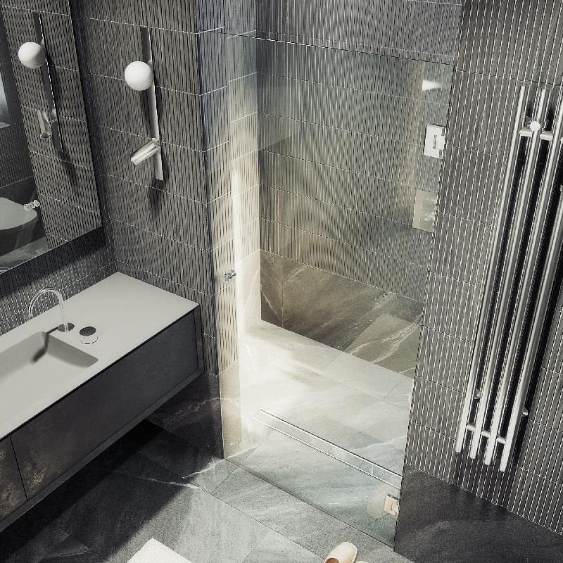 Душевая дверь Maybahglass (Майбахгласс) на петлях 1950х905 мм, Стекло 8 мм Бесцветное MGD-509-4