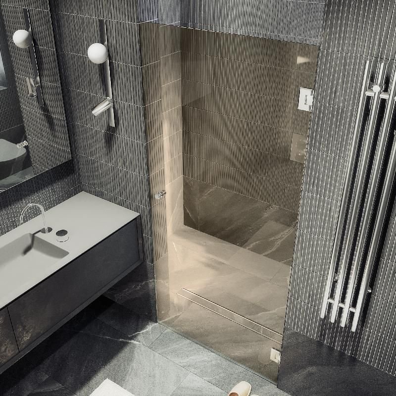 Душевая дверь Maybahglass (Майбахгласс) на петлях 1950х905 мм, Стекло 8 мм Бронза MGD-525-4