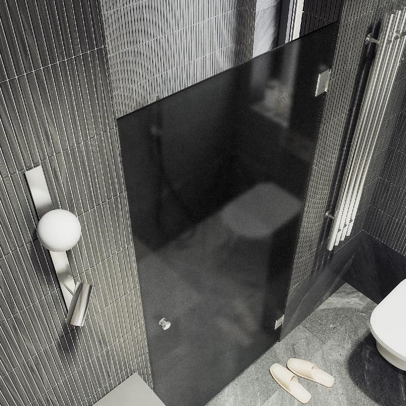 Душевая дверь Maybahglass (Майбахгласс) на петлях 1950х905 мм, Стекло 8 мм Графит матовый MGD-528-4