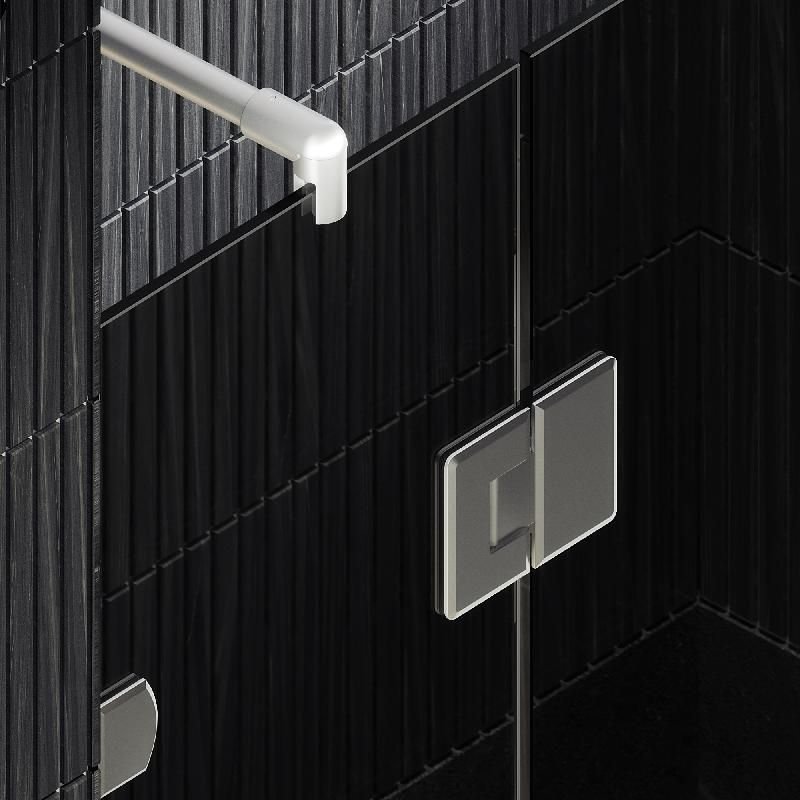 Душевая дверь Maybahglass (Майбахгласс) с добором на петлях 1950х1000 мм, Стекло 8 мм Графит MGD-505-4