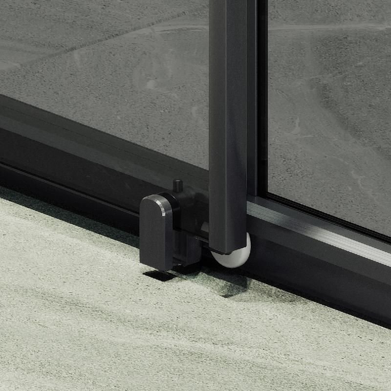 Душевая дверь Maybahglass (Майбахгласс), раздвижная,6 мм , Стекло Графит,1950х1200 мм MGD-1284-6