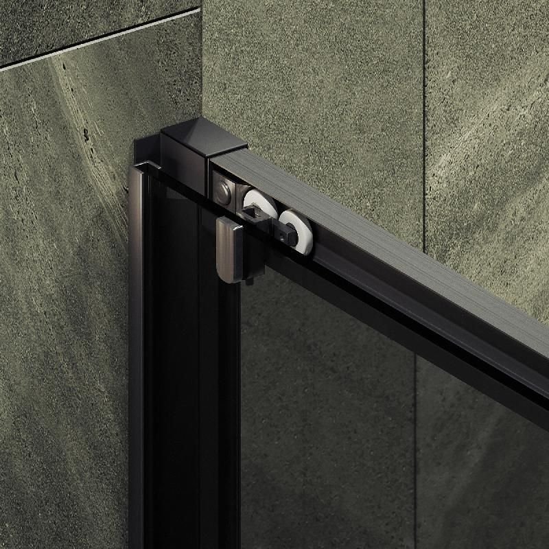 Душевая дверь Maybahglass (Майбахгласс), раздвижная,6 мм , Стекло Графит,1950х1200 мм MGD-1284-6