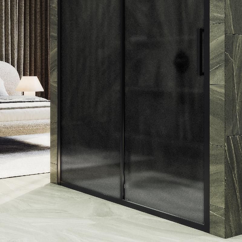 Душевая дверь Maybahglass (Майбахгласс), раздвижная,6 мм , Стекло Графит матовое,1950х1200 мм MGD-1288-6