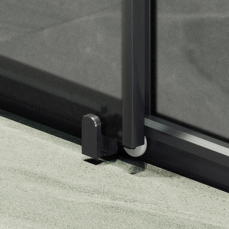 Душевая дверь Maybahglass (Майбахгласс), раздвижная,6 мм , Стекло Графит матовое,1950х1200 мм MGD-1288-6