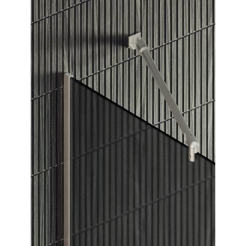 Душевая перегородка Maybahglass (Майбахгласс) в узком профиле 1950х790 мм, Стекло 8 мм Графит матовый +Полотенцедержатель MGD-730-5у