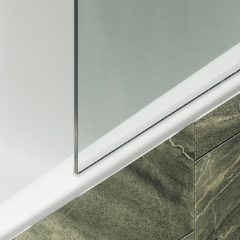 Шторка для ванны Maybahglass (Майбахгласс) в широком профиле 1400х600 мм, стекло Бесцветное , профиль Черный MGV-59-6ш