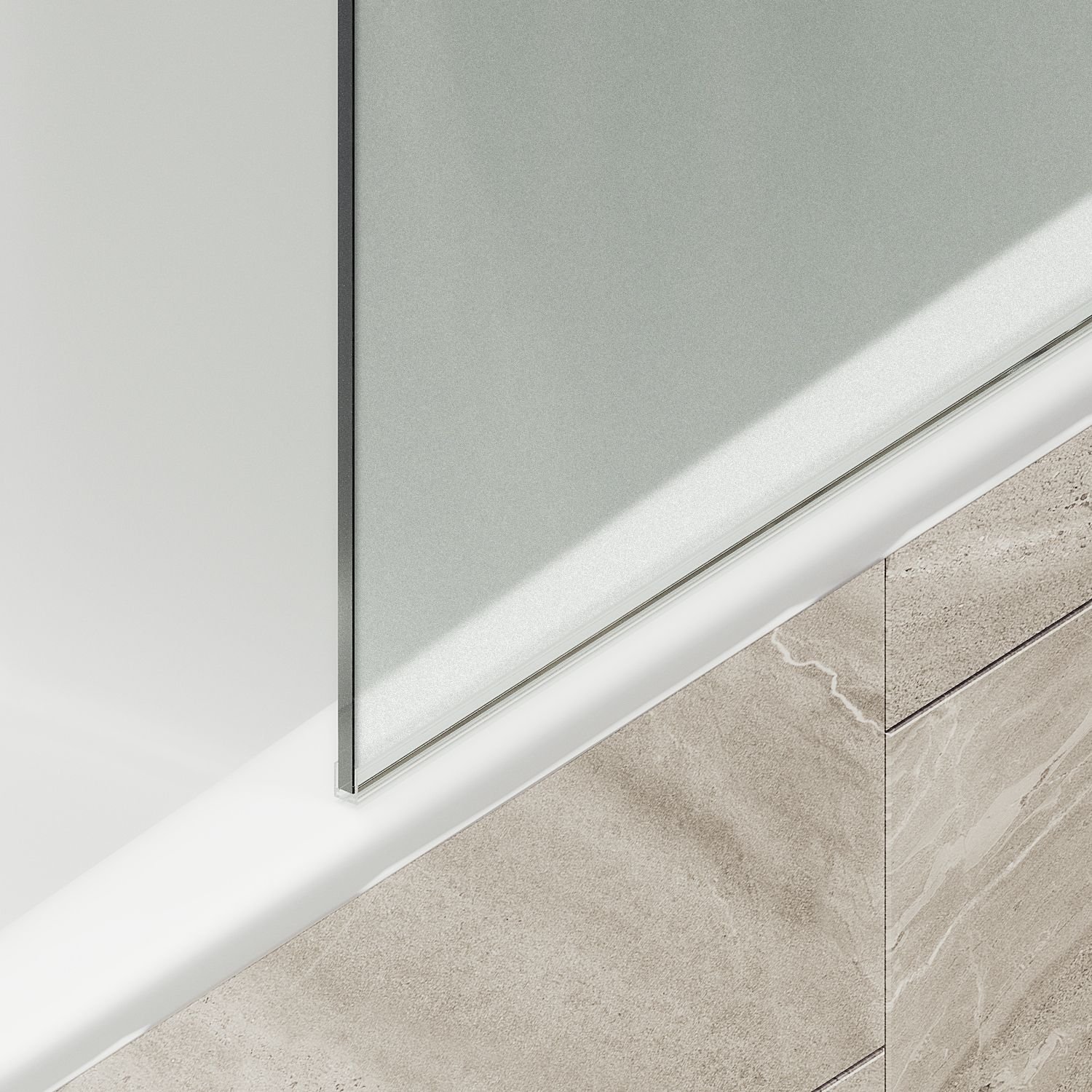 Шторка для ванны Maybahglass (Майбахгласс) в широком профиле 1400х700 мм, стекло Сатин , профиль Бронза MGV-93-2ш