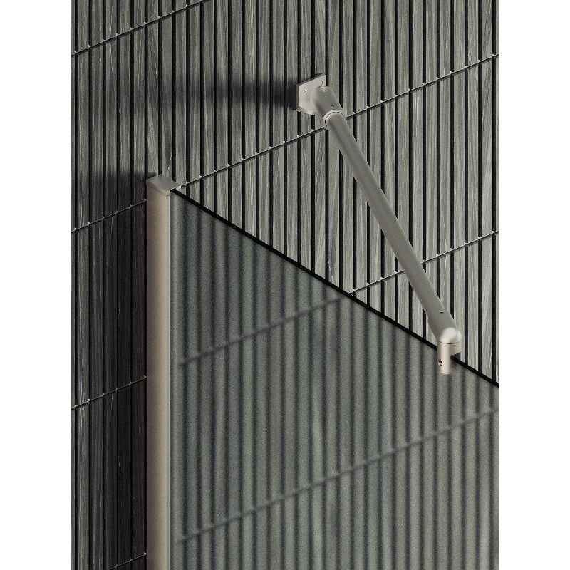 Душевая перегородка Maybahglass (Майбахгласс) в широком профиле 1950х790 мм, Стекло 8 мм Сатин +Полотенцедержатель MGD-731-5ш