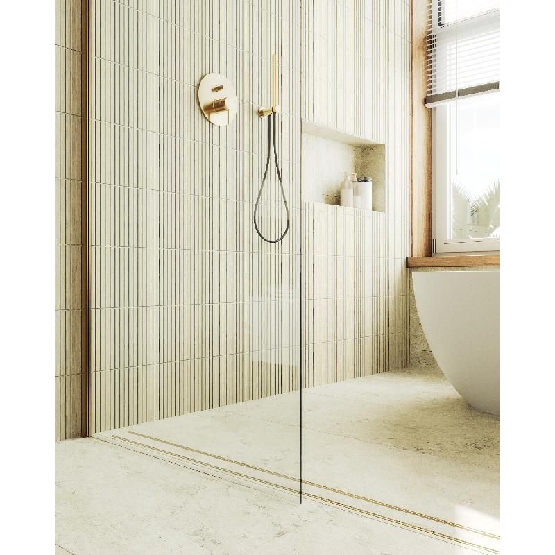 Душевая перегородка Maybahglass (Майбахгласс) в широком профиле 1950х890 мм, Стекло 8 мм Бесцветное MGD-689-3ш