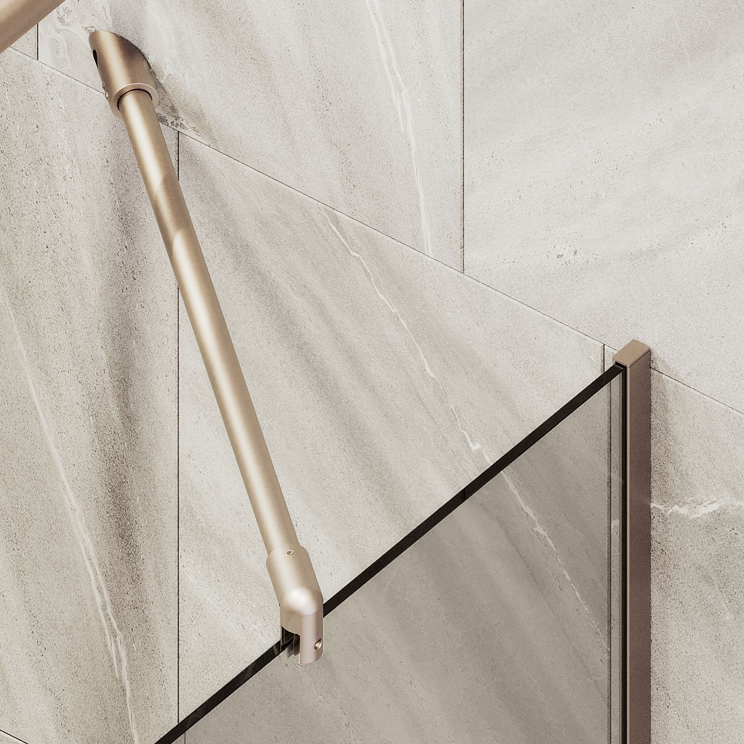 Шторка для ванны в узком профиле Maybahglass (Майбахгласс) 1400х740 мм, стекло Бронза , профиль Бронза MGV-151-2у