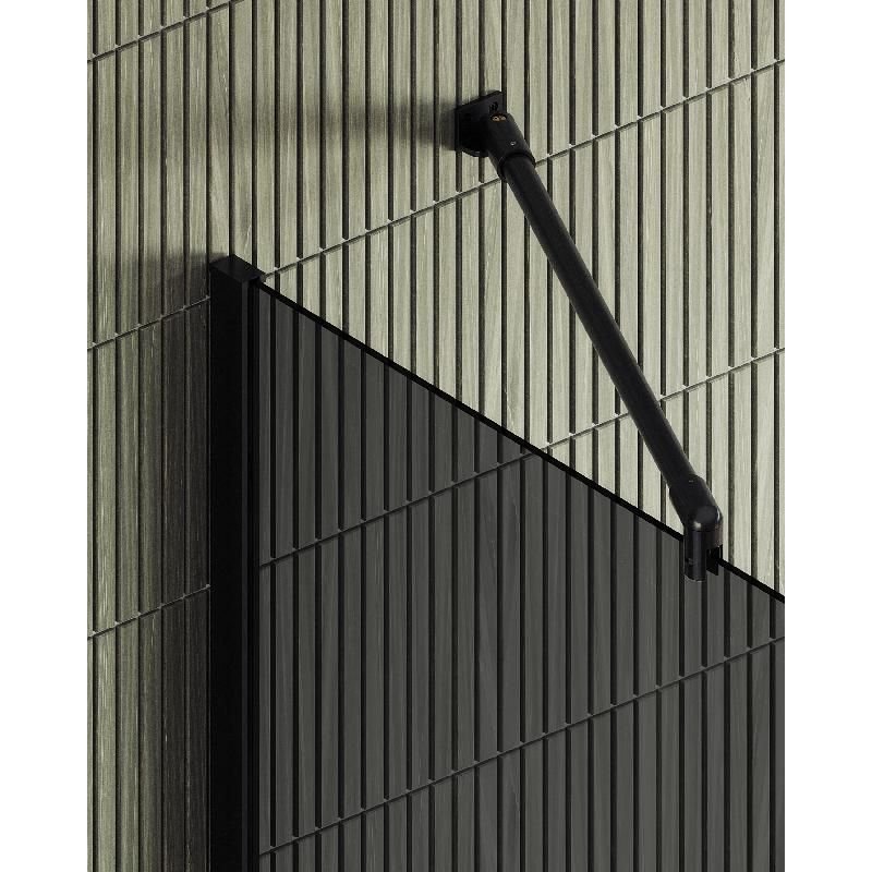 Душевая перегородка Maybahglass (Майбахгласс) в широком профиле 1950х890 мм, Стекло 8 мм Графит MGD-693-6ш