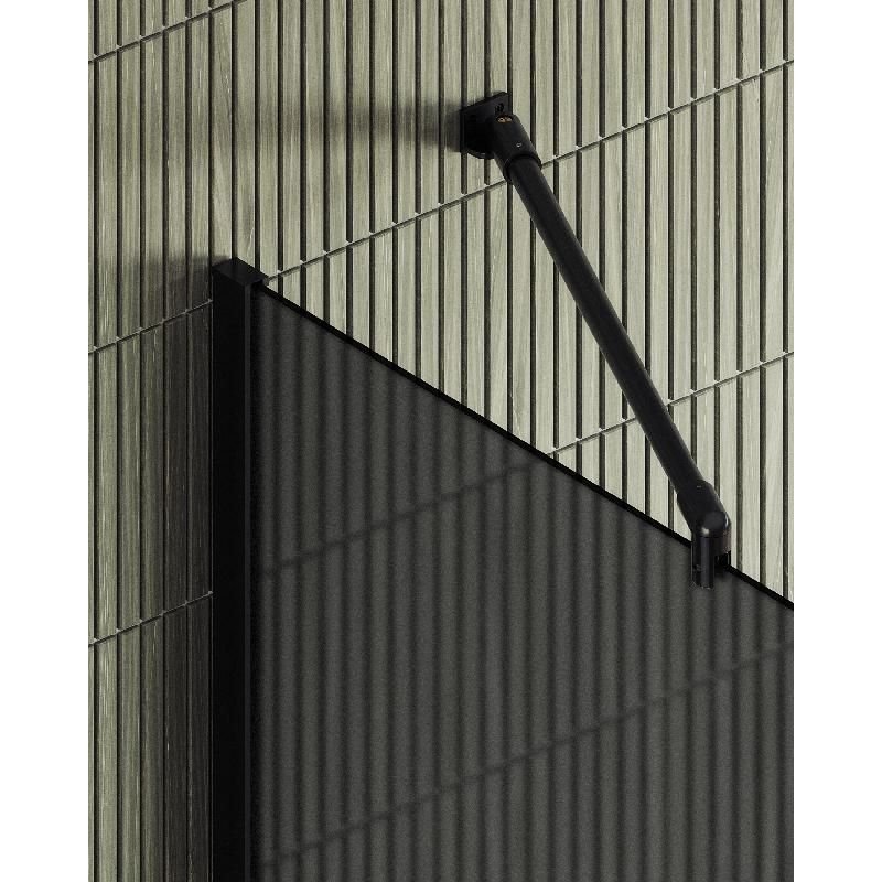 Душевая перегородка Maybahglass (Майбахгласс) в широком профиле 1950х890 мм, Стекло 8 мм Графит матовый MGD-694-6ш