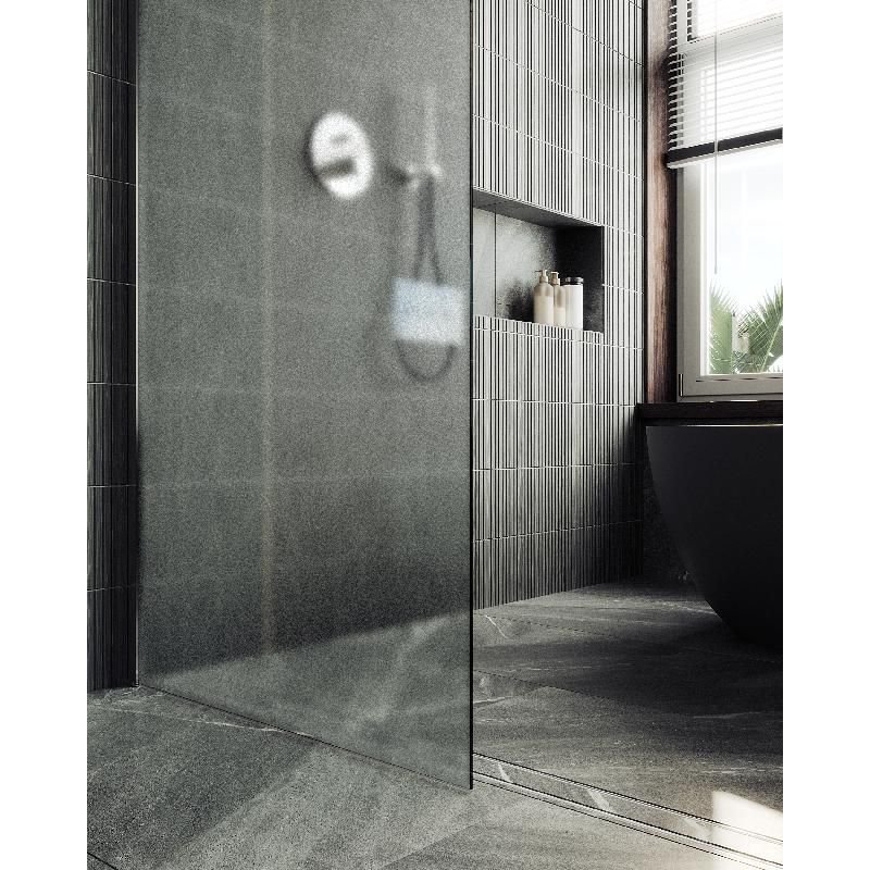 Душевая перегородка Maybahglass (Майбахгласс) в широком профиле 1950х890 мм, Стекло 8 мм Сатин MGD-690-5ш