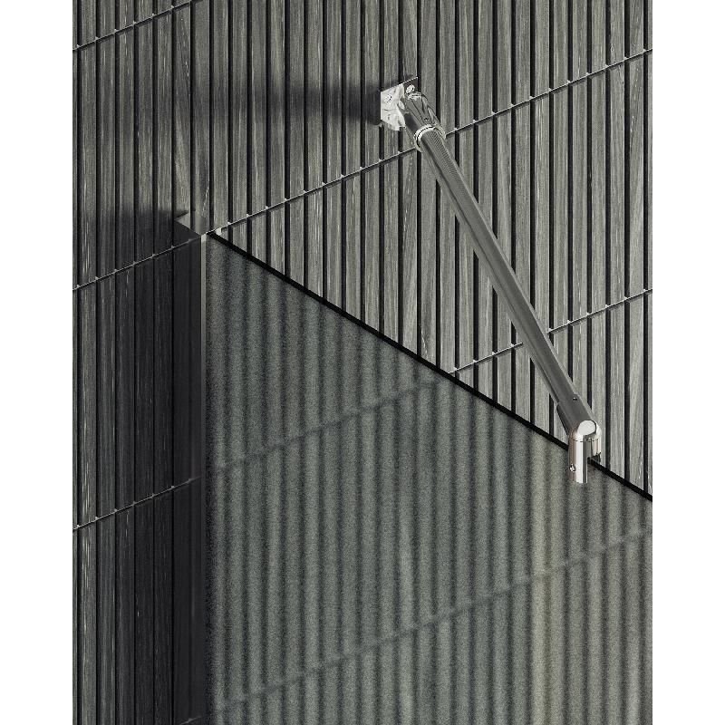 Душевая перегородка Maybahglass (Майбахгласс) в широком профиле 1950х890 мм, Стекло 8 мм Сатин MGD-690-5ш