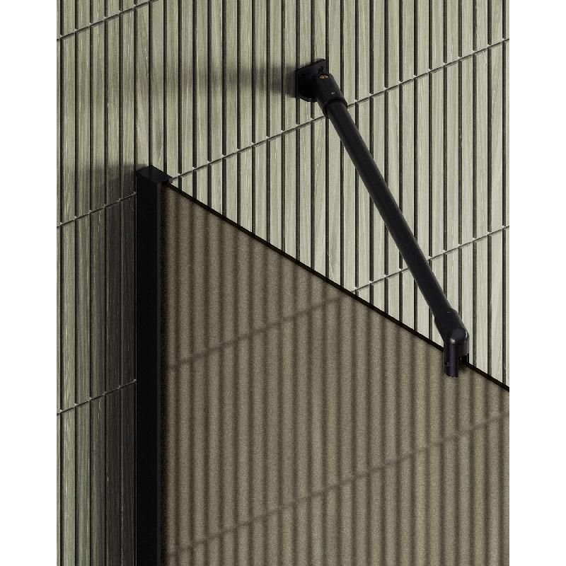 Душевая перегородка Maybahglass (Майбахгласс) в широком профиле 1950х790 мм, Стекло 8 мм Бронза матовая MGD-697-6ш