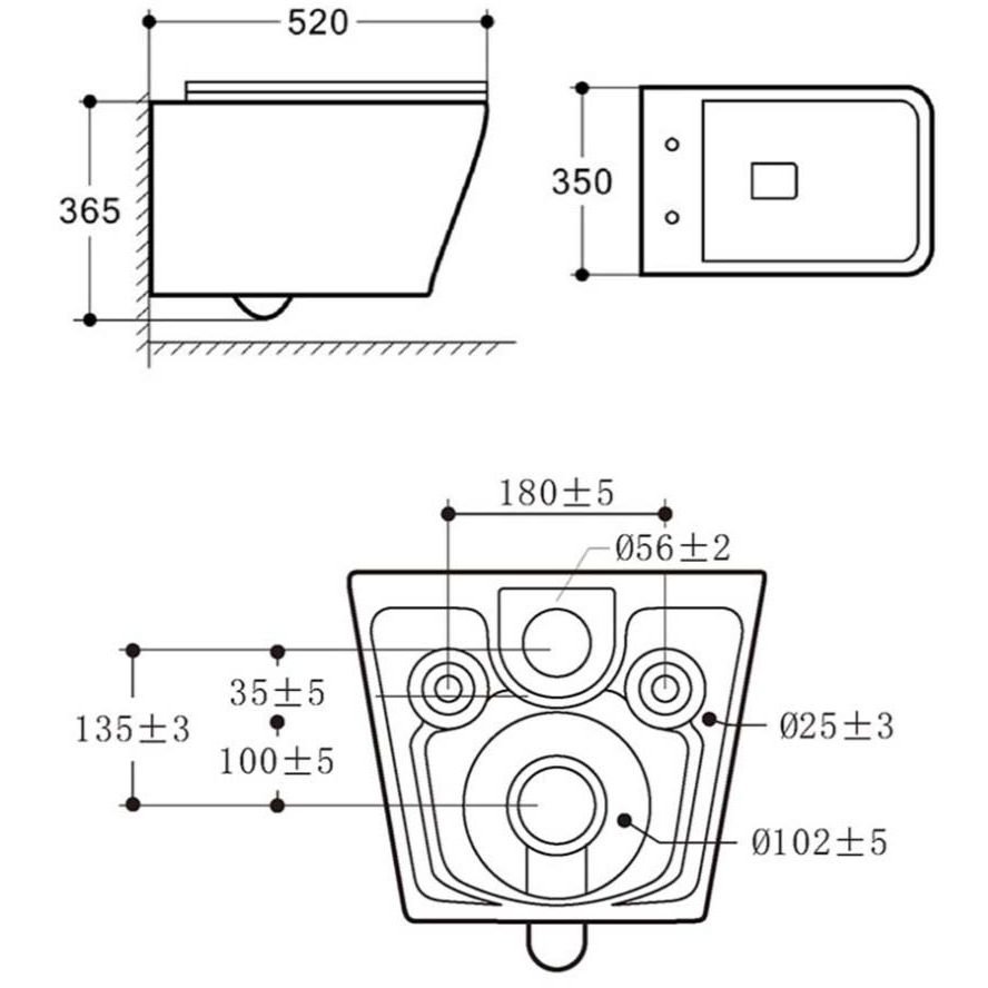 Унитаз подвесной Vincea (Винчея) Cool VT1-210 безободковый, цвет белый, ультратонкое soft-close сиденье