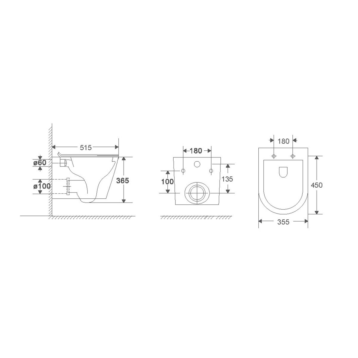 Унитаз подвесной Vincea (Винчея) Piatti VT1-11T Tornado, цвет белый, ультратонкое soft-close сиденье