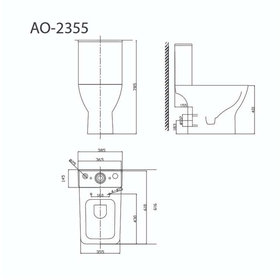 Унитаз напольный Тритон (Triton) Pro Astro AO-2355 сиденье, фурнитура, бачок (Щ0000058892)