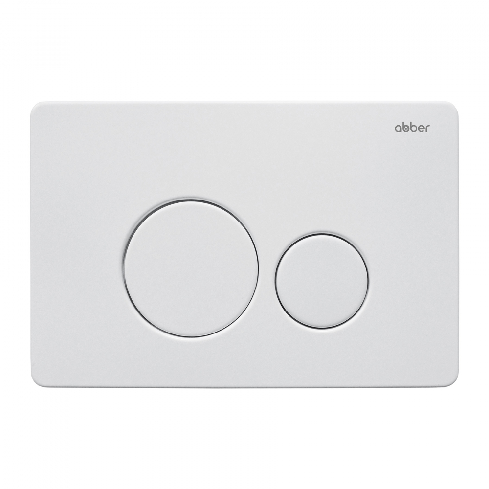 Кнопка смыва Abber (Аббер) AC0121MW белая матовая